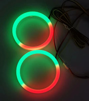 COB Angel Eye LED Lumière RVB Couleur APP contrôle Cercle Anneau Ouverture Lampe Universelle 60mm ~ 120mm pour Voitures Motos