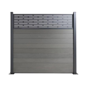 Wood Plastic Composite Fence Aluminum Post WPC Garden Fence Laser Cut <strong>Screen</strong> WPC Outdoor <strong>Decorative</strong> Fence <strong>Panel</strong> - Product Image 3