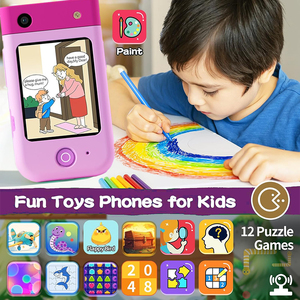 Appareil photo pour filles, garçons, bébés, enfants, jeux musicaux, jouet éducatif rechargeable, écran tactile de 2,8 pouces, CMOS, grand angle 180°, carte SD - Product Image 4