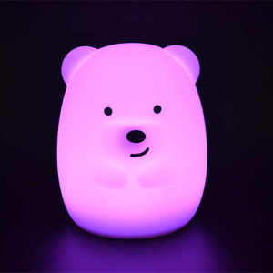 ไฟกลางคืน LED เปลี่ยนสีได้หลากสีสำหรับเด็กในห้องนอนห้องน้ำไฟกลางคืนทำจากซิลิโคนน่ารัก - Product Image 4