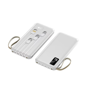 Precio de fábrica de alta calidad portátil 10000mAh 20000mAh pantalla LCD BANCO DE ENERGÍA incorporado 4 Cable cargador con soporte y linterna - Product Image 2