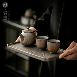 Stoneware Kung Fu <b>Tea</b> <b>Set</b> With Tray For Two Heat Resistant Dehua County Ceramic Teapot And <b>Cups</b> Afternoon <b>Tea</b> Use - Product Image 1