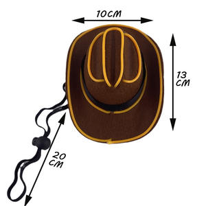 Mini Sombrero de Vaquero LED de Neón para Mascotas, Perros y Gatos, con Cable de Luz, para Año Nuevo, Cumpleaños, Fiestas, Discotecas, con 6 Colores Intermitentes - Product Image 3