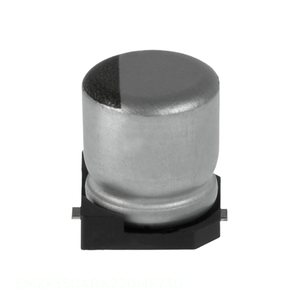 ตัวเก็บประจุแบบติดตั้งบนพื้นผิว SMD ยี่ห้อ Manufacturer Channel รุ่น 22uF EMZF350ARA220MF73G  ชนิดอลูมิเนียม ความจุ 22uF ความคลาดเคลื่อน 20% แรงดัน 35V - Product Image 1
