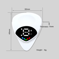 Wholesale 2-in-1 LCD Tuner Battery Guitar Pick Tuner Clip-on/Clip Electric Stringed Instrument Part for Bass Cello Guitar