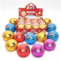 Jouet anti-stress à presser en forme de chignon à bulles scintillant de Noël, marmelade à rebond lent, jouet sensoriel LP, cadeau de fête pour enfants
