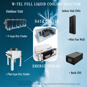 W-TEL centro dati industriale raffreddamento ad acqua refrigeratore a secco adiabatico per stazione di refrigerazione integrata - Product Image 3