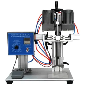 Yarı otomatik masaüstü pnömatik plastik kapaklar vida makinesi kozmetik su içecek cam sprey şişe kapatma makinesi - Product Image 1