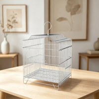 Cage à oiseaux rectangulaire en fer robuste DS NLZ-07 pour perroquet, calopsitte, myna, leiothrix à bec rouge avec nid