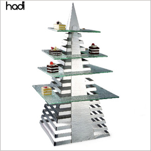 Moderno Hadi 5 capas <span class=keywords><strong>de</strong></span> acero inoxidable <span class=keywords><strong>Torre</strong></span> <span class=keywords><strong>Eiffel</strong></span> Cake Stand Deluxe Postre Mesa Decoraciones para exhibiciones <span class=keywords><strong>de</strong></span> hotel y artículos <span class=keywords><strong>de</strong></span> buffet - Product Image 3