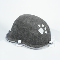 Hamac pour chien en feutre sans perçage, à ventouses, pour fenêtre ou mur, lit suspendu amovible et lavable, design moderne et motif dessin animé