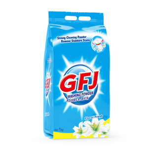 Detergente en Polvo para Ropa <span class=keywords><strong>GFJ</strong></span> con Logotipo Personalizado, 1KG 3KG 5KG, Espuma Alta, Aroma Floral de Jazmín y Lavanda, Desechable y Ecológico - Product Image 1