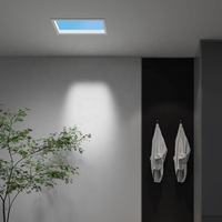 Panneau LED de plafond encastré pour intérieur, lumière artificielle moderne à CRI élevé, indice de protection IP54, effet ciel bleu, simulation de fenêtre et de lucarne