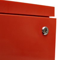Armoire de classement en acier ignifuge verrouillable avec roulettes, meuble de bureau mobile à 3 tiroirs en métal pour le rangement