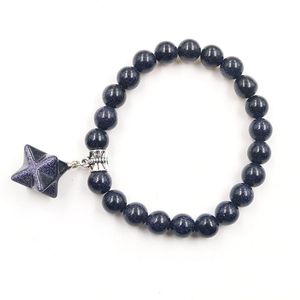 Mercaba de cristal natural unisex de 8mm para pulsera, accesorio de piedra natural elegante con forma de bola clásica para regalo JOYA - Product Image 1