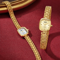 Montre à quartz de luxe pour femme Mark Fairwhale, cadran rose baroque vintage, étanche 3 ATM, bracelet en acier, montre élégante pour robe, FW-3060