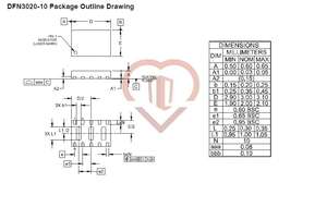 Leiditech LC3374N DFN3020-10 4 线 TVS，用于以太网接口 - Product Image 3