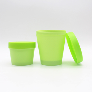 Food Grade Ice Cream Wide Mouthed Body Butter Containers PP Plastic Cosmetic Jars with lids envases cosmeticos