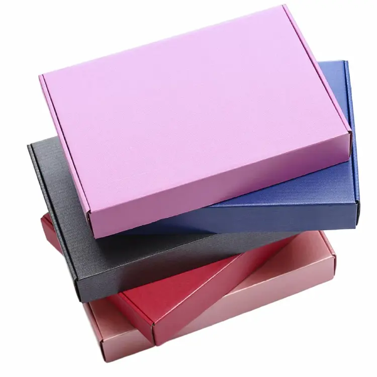 Wholesale Garment Shipping Pink Eco Mailer Custom Clothing Underwear Corrugated Easy Folding Paper Box For Gift