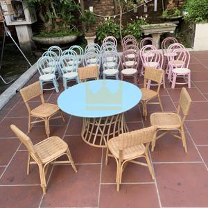 Modern Outdoor Rattan Table and Chair <b>Set</b> for <b>Kids</b> and <b>Babies</b> for <b>Dining</b> Kitchen Living Room Hotel or Park Furniture - Product Image 2