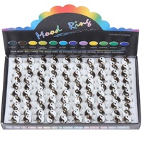 Fabrieksdirecte verkoopprijs Kleurveranderende metalen moodring Temperatuur magnetische MOOD ring