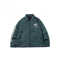 Vestes d'entraîneur en nylon pour hommes, style sport, personnalisables avec votre logo, faible MOQ, vente en gros printemps/hiver, fabricant Rainbow Spray
