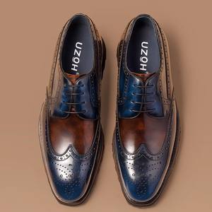 Zapatos de boda para hombre 2026 de diseñador, transpirables, suaves, ligeros, hechos a medida, de oficina, de carrera, con parte superior de cuero genuino y cierre sin cordones. - Product Image 2