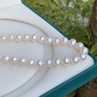 Collier de perles d'eau douce blanches de 9-10 mm, qualité 4A, perle naturelle Aurora, élégant et généreux, collier de perles pour la fabrication de bijoux