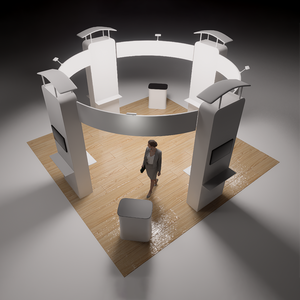 <span class=keywords><strong>Stand</strong></span> d'exposition léger en tissu tendu pour salons professionnels - Vente en gros - Product Image 4