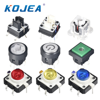 Mini interrupteur à bouton-poussoir momentané éclairé par LED trou vertical ouvert normal Type SMD 12V Max. Interrupteur à bouton-poussoir tactile inductif PCB