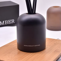 Bouteille diffuseur à roseaux en verre épais noir et blanc de 100 ml, 120 ml, 150 ml, vide, pour huiles essentielles d'aromathérapie, avec bâtonnets – Vente en gros