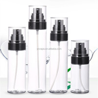 Bouteilles de pompe à brouillard fin de soins de la peau cosmétiques transparents 50ml 80 ml 100 ml 120ml Bouteille de pulvérisation continue d'essence en plastique PET