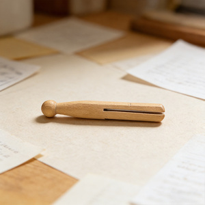 Pinces à linge rondes en <span class=keywords><strong>bois</strong></span> de bouleau écologiques réutilisables pour enfants, sans odeur, durcies au soleil - Product Image 2