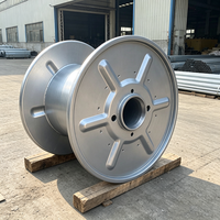 Bobine en acier corrugué renforcée pour machine à grande vitesse, bobine industrielle robuste pour câble électrique en cuivre
