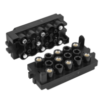 Connecteur de module de charge automobile 40KW 110A, prise femelle, signal et alimentation mixtes, contact en cuivre, IP33, prise EV haute tension