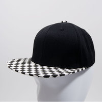 Casquette de Baseball noire à carreaux pour enfant, casquette de sport, casquette à rabat
