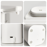 Distributeur de shampoing de salle de bain rechargeable 550ml bon marché Distributeur de savon automatique liquide pour les mains en plastique de cuisine fixé au mur