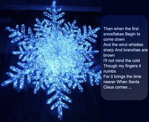 IP65 Wasserdichte Umweltfreundliche CE-Zertifizierte Beleuchtete Große Hängende 3D-Schneeflocken-LED-Motivlichter für Weihnachtsdekorationen - Product Image 3