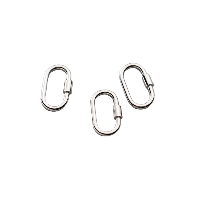 Wholesale 925 Sterling Silver Oval Shape Screw Clasp Gold Plated S925 Silver Clasp for DIY Bracelet Necklace Making Findings