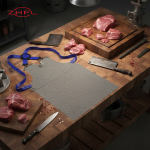 Delantales de Carnicero de Malla de Acero Ecológicos y Modernos sin Mangas para Cortar Carne, Ropa de Trabajo sin Bolsillos - Product Image 6