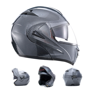 Özel erkekler kadınlar modüler moto bisiklet karbon fiber motosiklet tam yüzlü motosiklet kask - Product Image 1