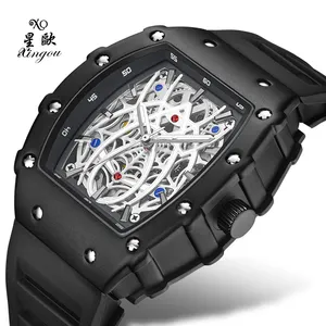 New Arrivals XINGOU Unique Designers Hollowed Out Watches Top Quality Erkek Kol Saati Water Resistant Mechanical Watch
