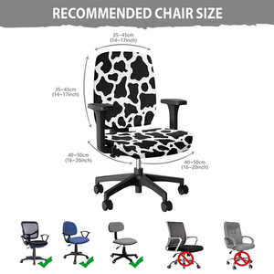 8260 Soft Breathable Easy to Install Stretchable <strong>Swivel</strong> <strong>Chair</strong> Slipcovers for Office Home Machine Washable Cow Print <strong>Chair</strong> <strong>Cover</strong> - Product Image 4