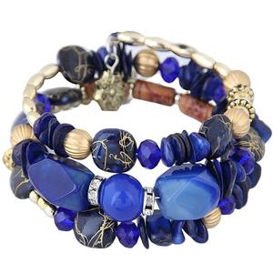 Retro Bangle Pebble Beaded <b>Bracelet</b>-Agate <b>Shell</b> Beaded Multi Layer Woven <b>bracelet</b> Elastic <b>Bracelet</b> Charm Necklace - Product Image 6