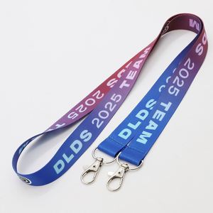 Custom Gradient <b>Lanyards</b> Group Event ID Card <b>Lanyard</b> Annual Souvenir Conference Promotional Gift Staff Neck Strap - Product Image 1