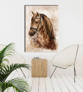Tóm tắt tường nghệ thuật ngựa vải hình ảnh in hiện đại trừu tượng động vật cổ điển vải tác phẩm nghệ thuật đương đại tường nghệ thuật - Product Image 5