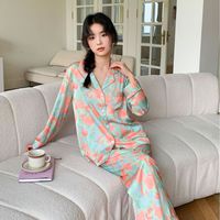 Pakaian Tidur Wanita Piyama De Mujer Damen Pyjama Set Daster Sutra untuk Wanita