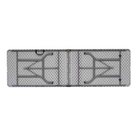 Table de banquet de mariage parfaite, table rectangulaire pour événements, table pliante en plastique HDPE portable blanche pour l'extérieur