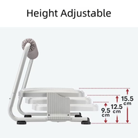TWINCO repose pied en plastique et acier, hauteur réglable, repose-pieds ergonomique sous le bureau pour le bureau