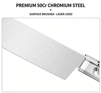 Fabrieks 5Cr stalen keukenhakmes met acryl sandwichhandvat, hakmes voor thuis, groenten en vlees snijden, ergonomische handgreep